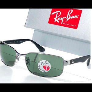 Ray-Ban Gunmetal Black with polarized lens